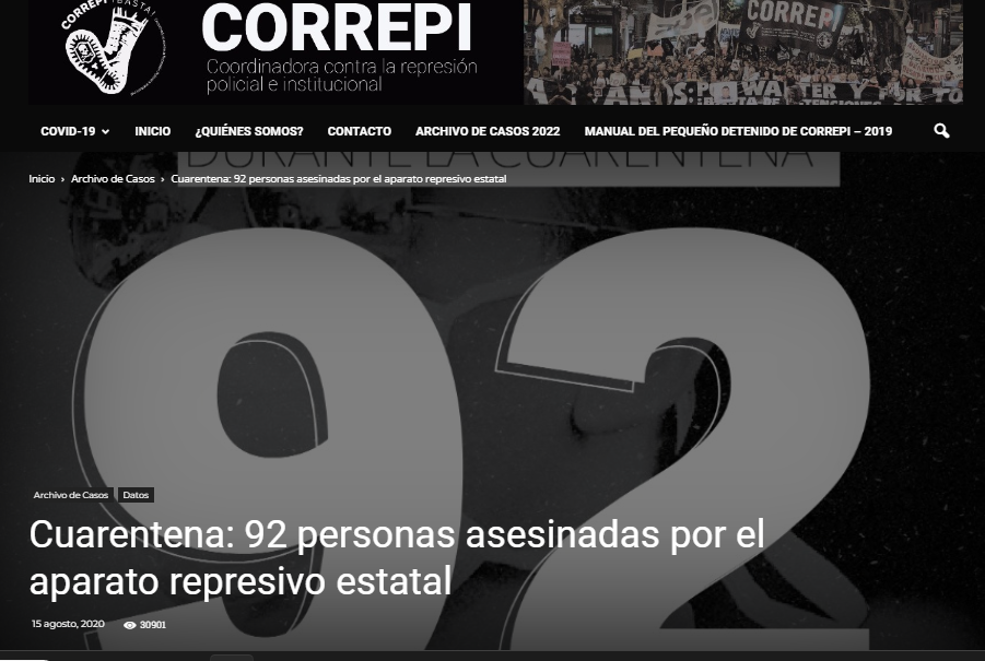 92 muertes por represión en cuarentena-PBA el mayor número.png