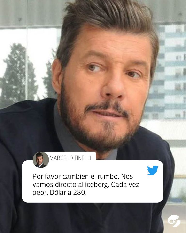 Marcelo Tinelli “Por favor cambien el rumbo, nos vamos directo al iceberg, cada vez peor; dólar a 280″.jpg