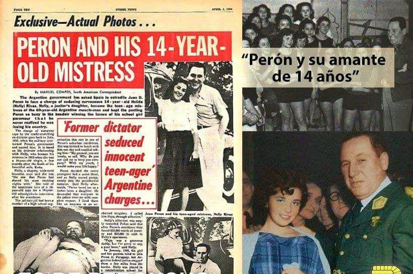 Peron y Nelly Rivas, Peron con la niñas del UES.jpeg