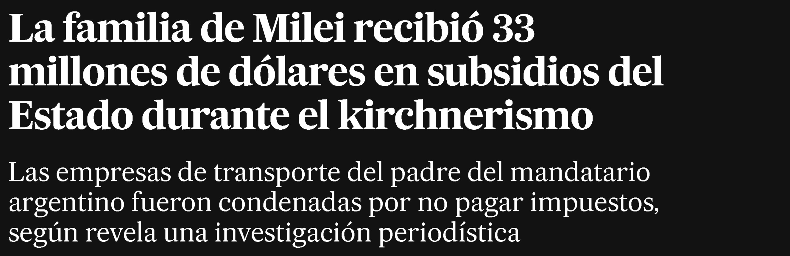 La familia de Milei recibió 33 millones de dólares en subsidios del Estado durante el kirchnerismo.jpg